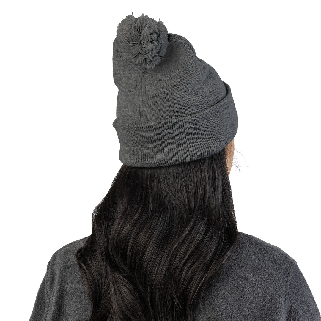 Cozy Pom-Pom Knit Cap - 'Boss Bitch' Beanie, Winter Hat, Gift for Her, Trendy Accessories, Fashionable Headwear
