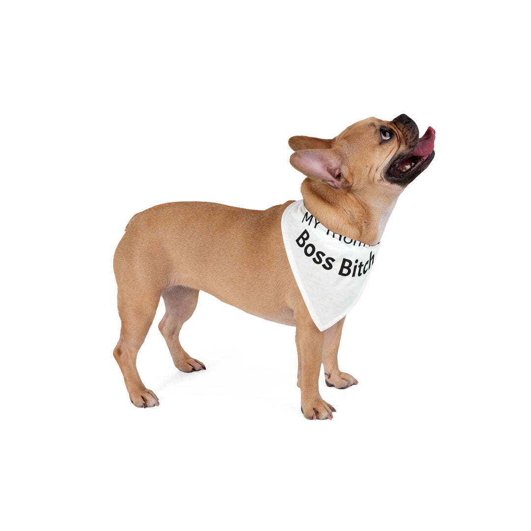 Funny Pet Bandana for Boss Moms, Dog Accessory, Gift for Dog Lovers, Cute Pet Apparel, Pet Birthday