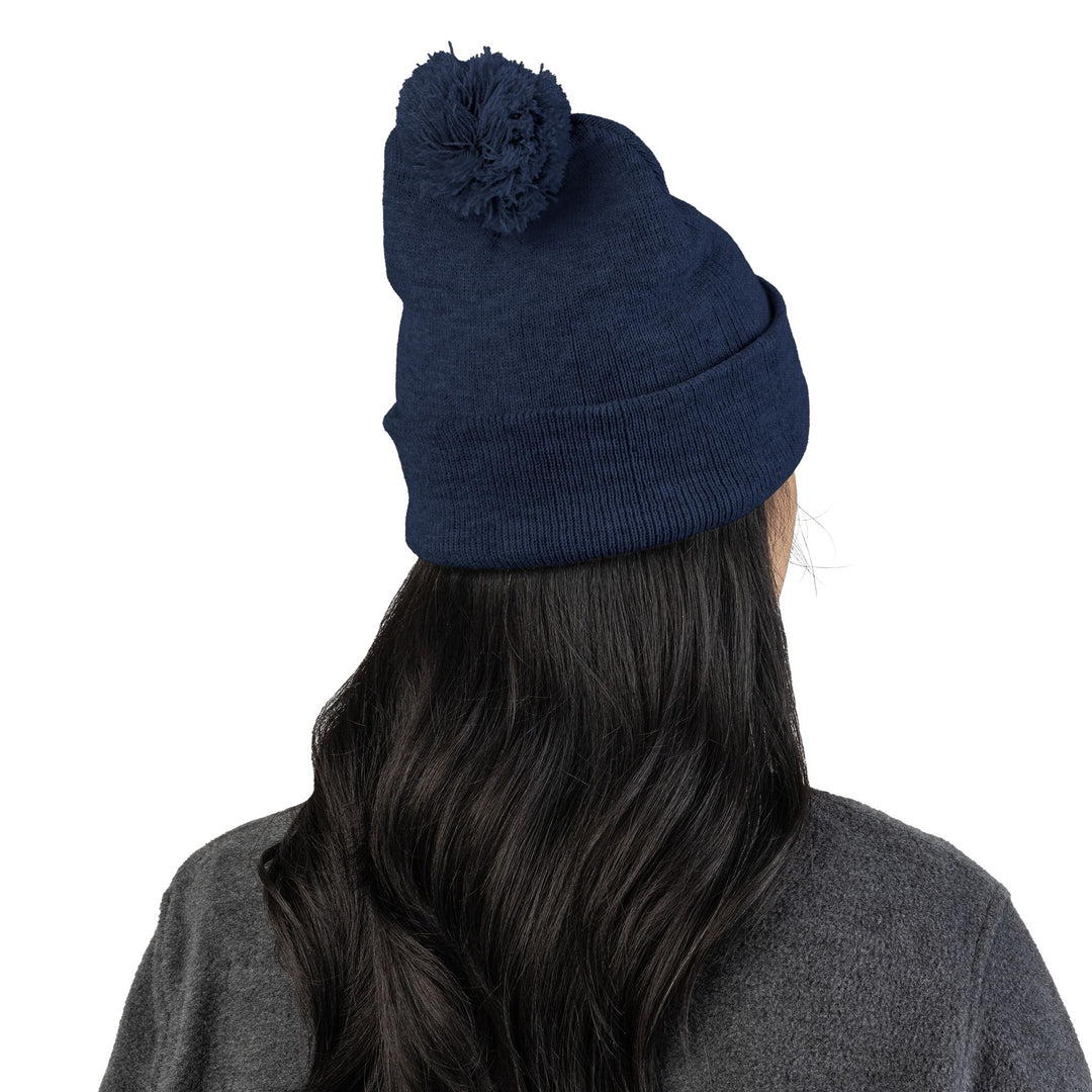 Cozy Pom-Pom Knit Cap - 'Boss Bitch' Beanie, Winter Hat, Gift for Her, Trendy Accessories, Fashionable Headwear