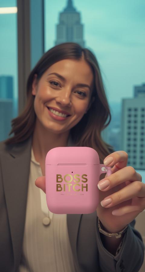 Stylish AirPods Case - "BOSS BITCH" Design for Empowered Individuals