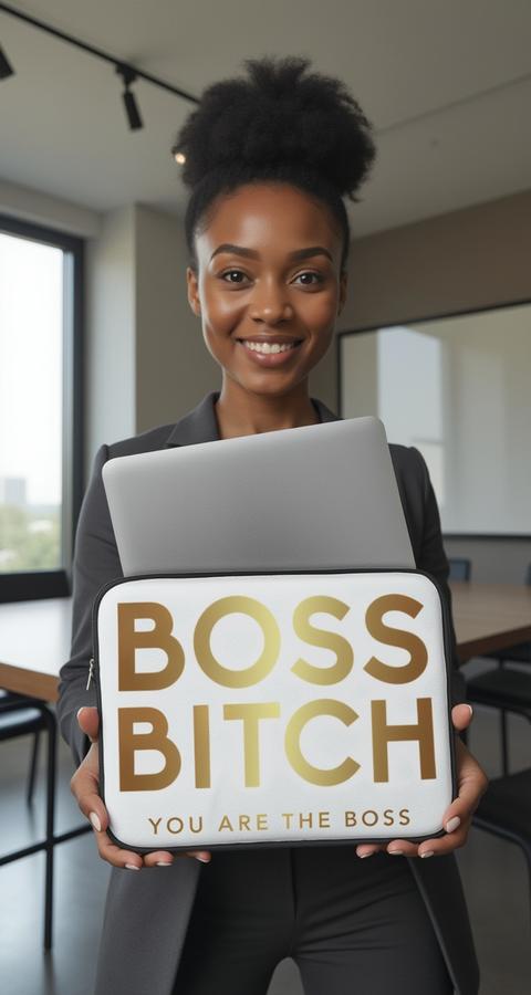 Boss Bitch Laptop Sleeve - Empowering Laptop Case for Boss Women